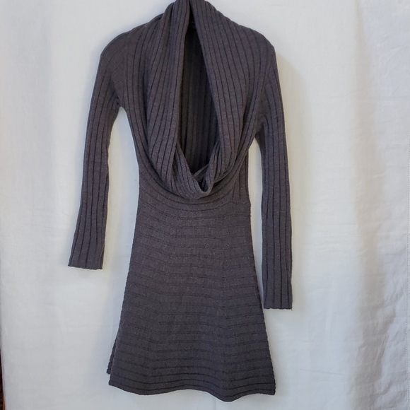Bibelot Dresses & Skirts - Bibelot knit merino deep v cowl dress m
